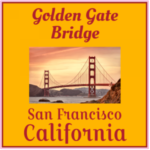 San Francisco Golden Gate Bridge Sticker - U.S. Custom Stickers