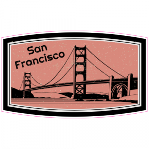 San Francisco Golden Gate Vintage Decal - U.S. Customer Stickers
