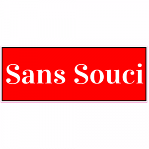 Sans Souci Without Worry Sticker - U.S. Custom Stickers