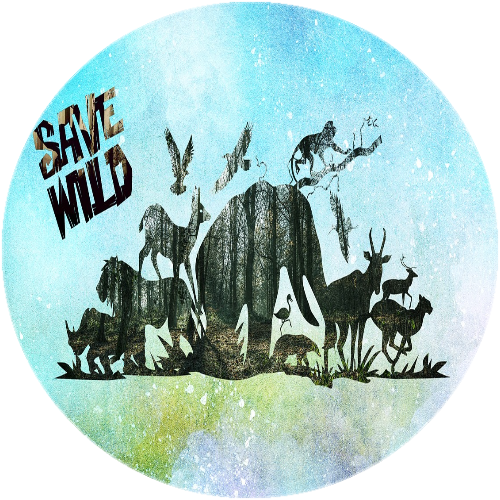 Save the Wild Circle Sticker - U.S. Custom Stickers
