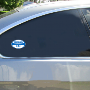 Scotland Rugby Ball Shaped Sticker - Car Decals - U.S. Custom Stickers