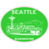 Seattle Washington Oval Decal - U.S. Customer Stickers