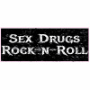 Sex Drugs Rock And Roll Sticker - U.S. Custom Stickers