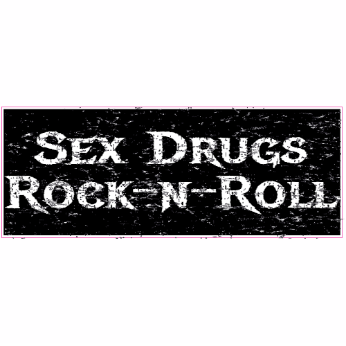 Sex Drugs Rock And Roll Sticker - U.S. Custom Stickers