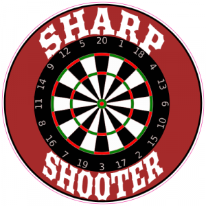 Sharp Shooter Dart Board Decal - U.S. Customer Stickers