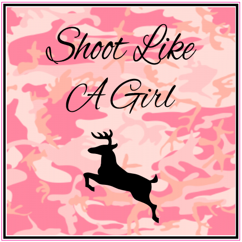 Shoot Like A Girl Pink Camouflage Sticker - U.S. Custom Stickers