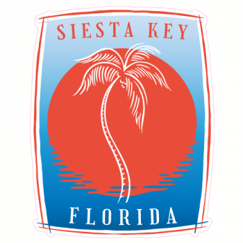Siesta Key Palm Tree Decal - U.S. Customer Stickers