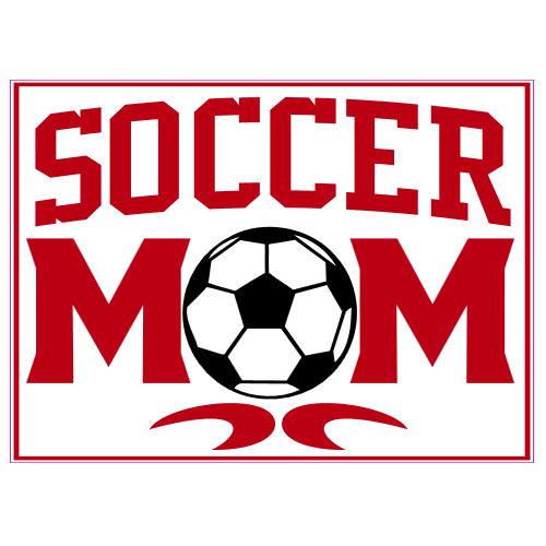 Soccer Mom Red Sticker - U.S. Custom Stickers