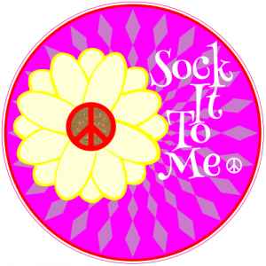 Sock It To Me Flower Power Circle Decal - U.S. Custom Stickers