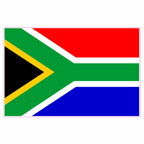 South Africa Flag Decal - U.S. Customer Stickers