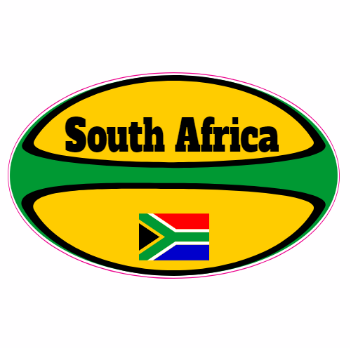 South Africa Rugby Ball Decal - U.S. Customer Stickers