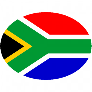 South African Flag Oval Decal - U.S. Customer Stickers
