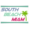 South Beach Miami Palm Tree Sticker - U.S. Custom Stickers