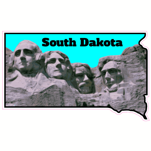 South Dakota Mt Rushmore State Decal - U.S. Customer Stickers