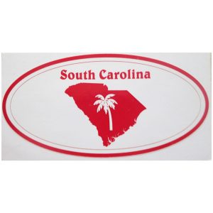 South Carolina State Oval Sticker - U.S. Custom Stickers