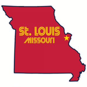St. Louis Missouri State Shaped Decal - U.S. Customer Stickers