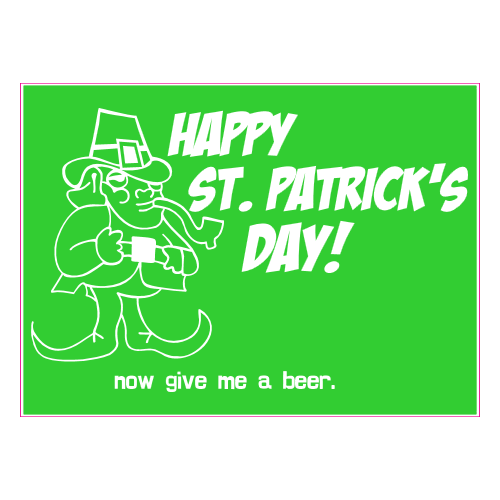 St Patricks Day Leprechaun Sticker - U.S. Custom Stickers