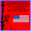 Statue Of Liberty Quote Square Decal - U.S. Custom Stickers