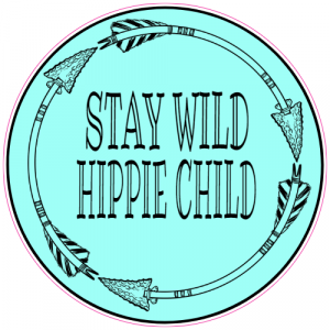 Stay Wild Hippie Child Sticker - U.S. Custom Stickers