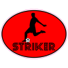 Striker Soccer Player Oval Decal - U.S. Customer Stickers