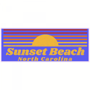 Sunset Beach North Carolina Retro Decal - U.S. Customer Stickers