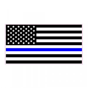 Support The Blue Black Flag Decal - U.S. Customer Stickers