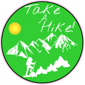 Take A Hike Green Circle Sticker - U.S. Custom Stickers