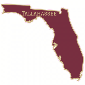 Tallahassee Florida Shaped Decal - U.S. Customer Stickers