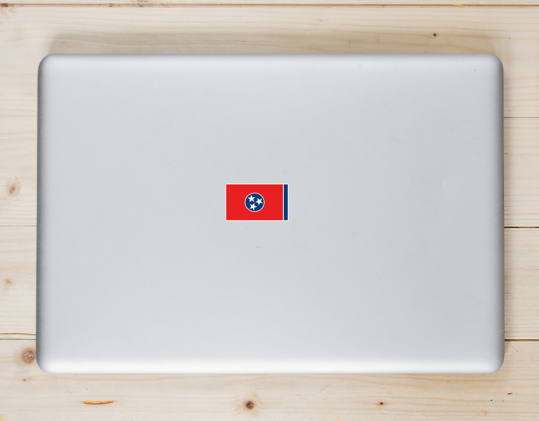 Tennessee Flag Sticker - Laptop Decal - U.S. Custom Stickers