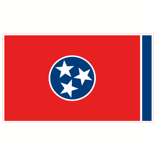 Tennessee Flag Decal - U.S. Customer Stickers