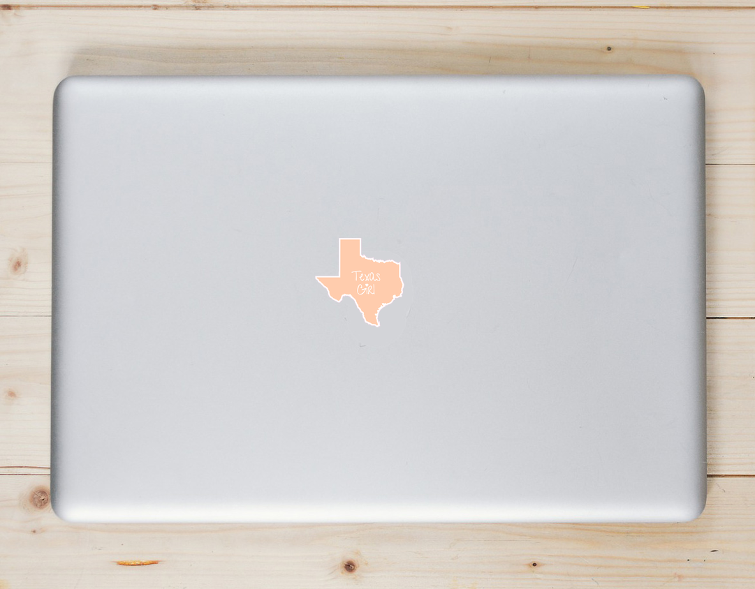 Texas Girl State Sticker - Laptop Decal - U.S. Custom Stickers