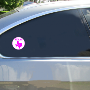 Texas Heart Circle Decal - Car Decals - U.S. Custom Stickers