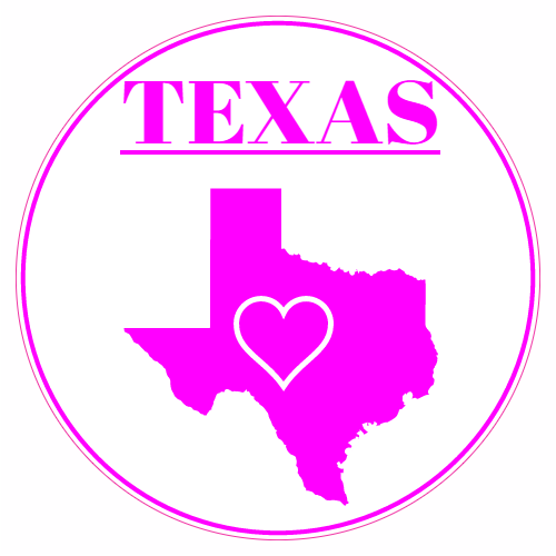 Texas Heart Circle Decal - U.S. Custom Stickers