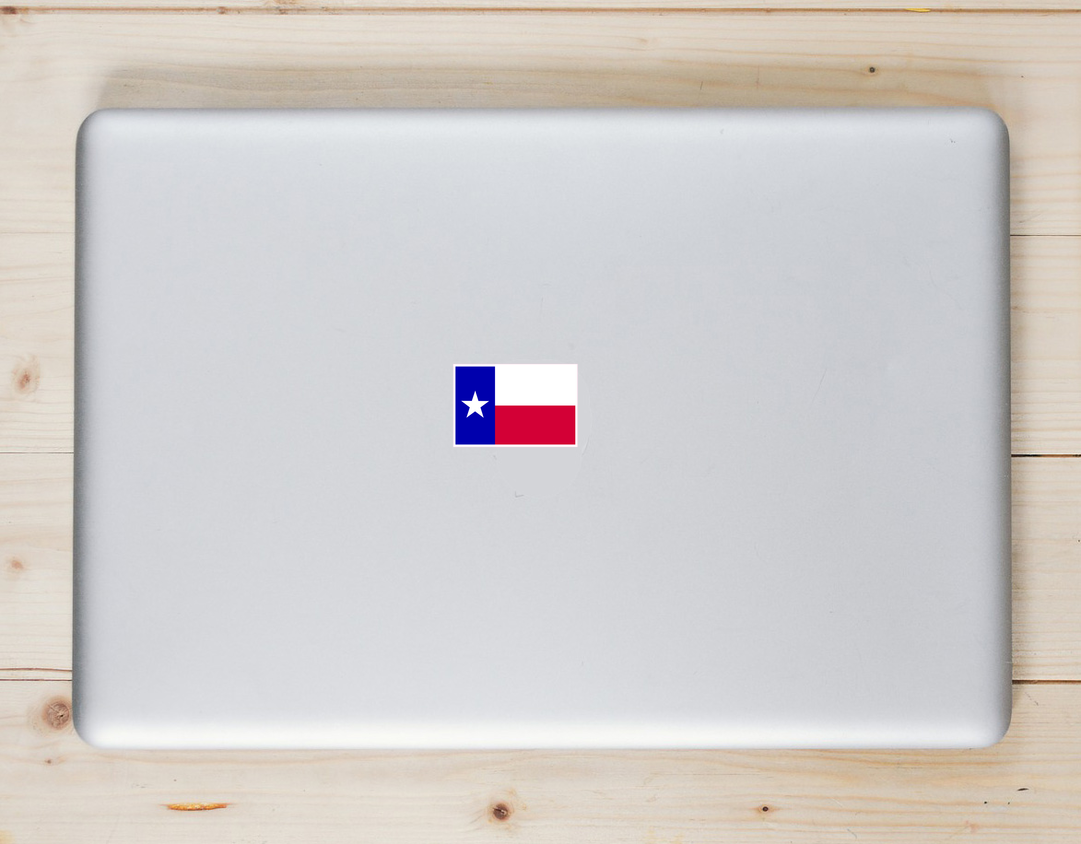 Texas State Flag Sticker - Laptop Decal - U.S. Custom Stickers