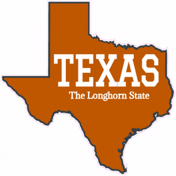Texas The Longhorn State Decal - U.S. Customer Stickers