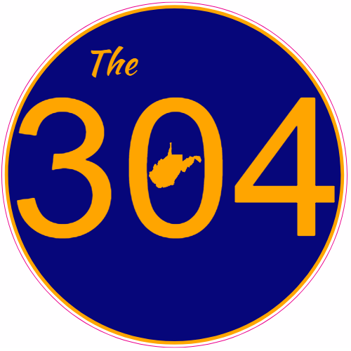 The 304 West Virginia Circle Sticker - U.S. Custom Stickers