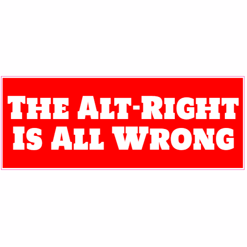The Alt Right Is All Wrong Decal - U.S. Customer Stickers