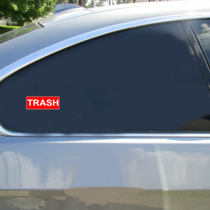 Trash Red Sticker - Car Decals - U.S. Custom Stickers