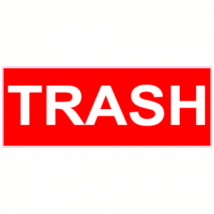 Trash Red Decal - U.S. Customer Stickers