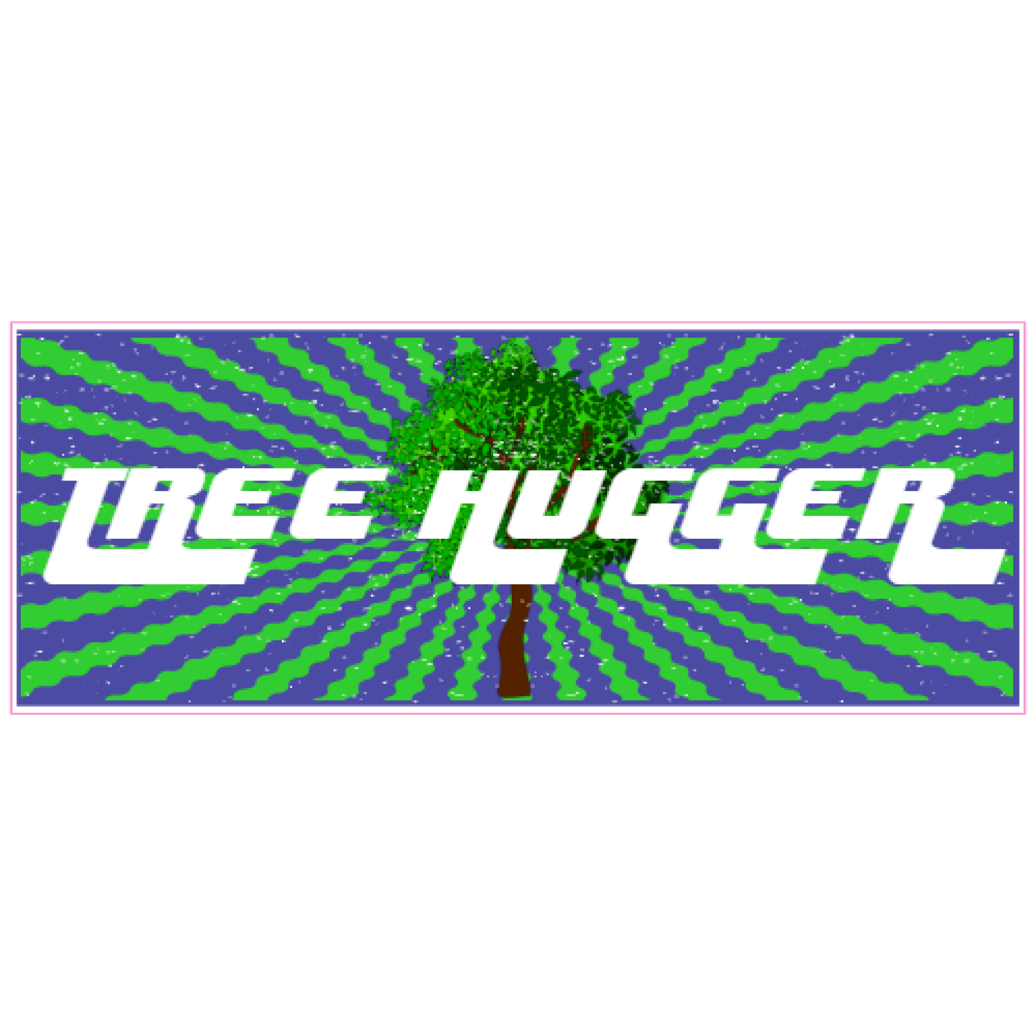 Tree Hugger Hippie Sticker U.S. Custom Stickers