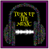 Turn Up The Music Headphones Sticker - U.S. Custom Stickers