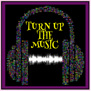 Turn Up The Music Headphones Sticker - U.S. Custom Stickers