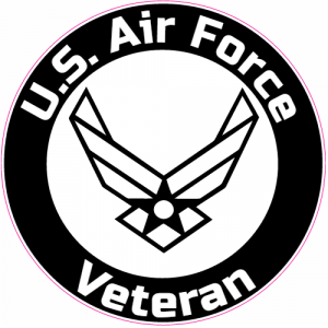 U.S. Air Force Veteran Circle Sticker - U.S. Custom Stickers