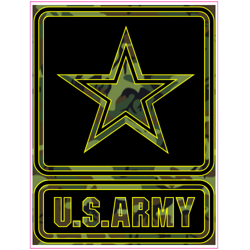 U.S. Army Camouflage Sticker - U.S. Custom Stickers