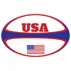 USA Rugby Ball Shaped Decal - U.S. Customer Stickers