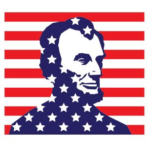 Proud American Abe Lincoln Sticker - U.S. Custom Stickers