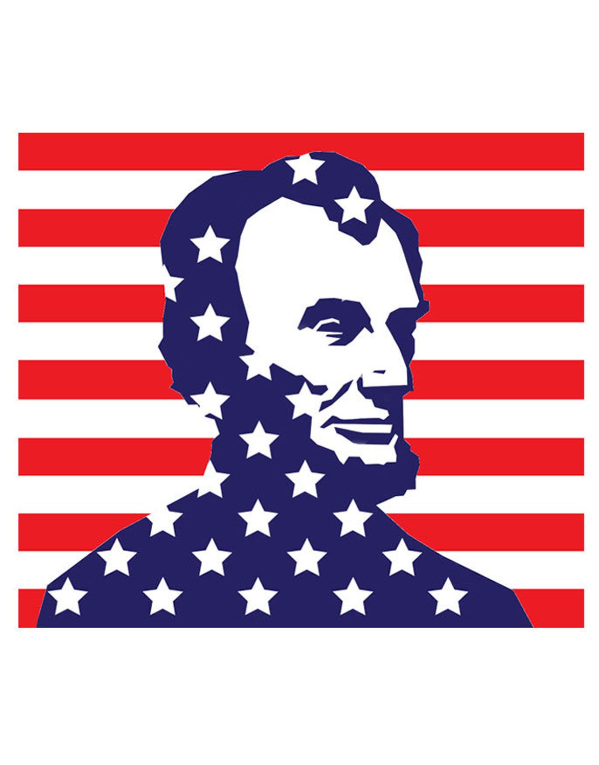 Proud American Abe Lincoln Sticker - U.S. Custom Stickers