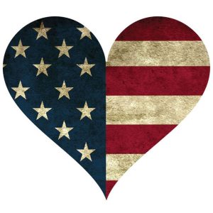 USA Proud American Heart Flag Sticker - U.S. Custom Stickers