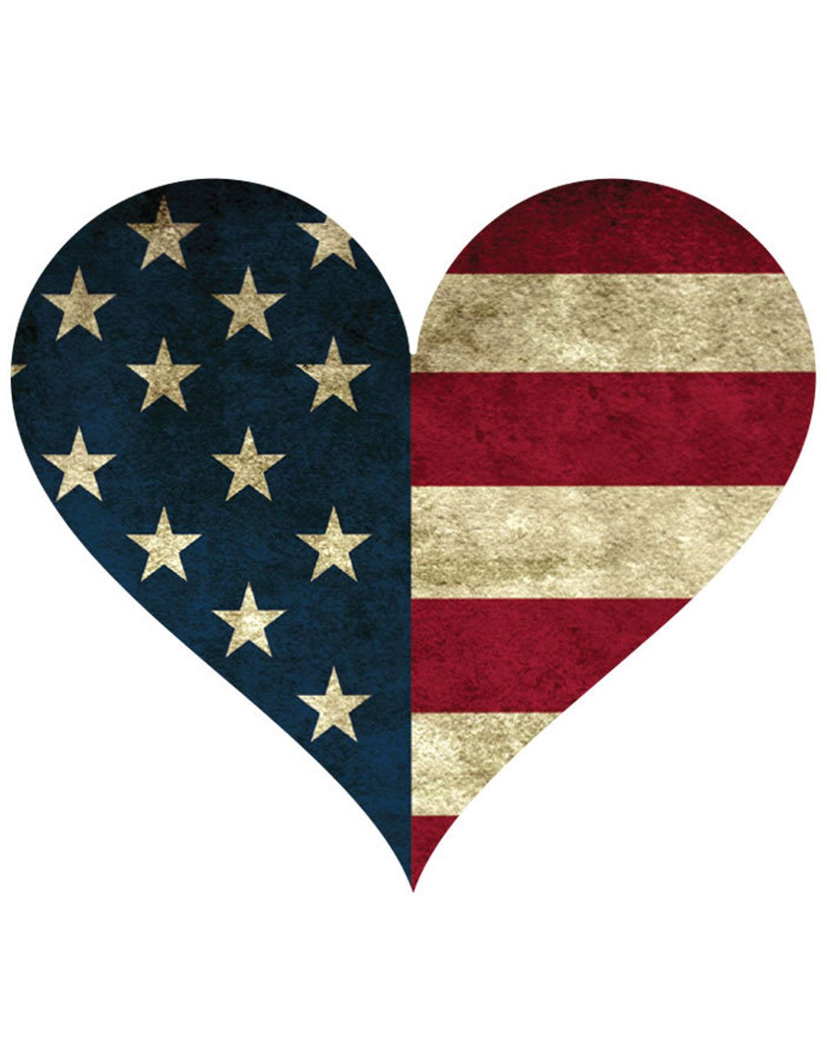 USA Proud American Heart Flag Sticker - U.S. Custom Stickers