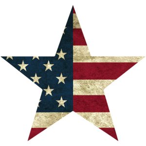 USA Proud American Star Flag Sticker - U.S. Custom Stickers